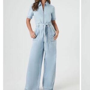 Denim Zip Up Jumpsuit 70s NWT